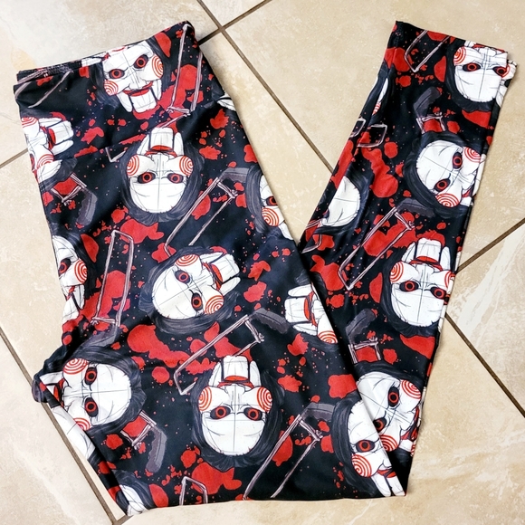 Bloody Jigsaw (Semi-Exclusive) - High-quality Handcrafted Vibrant Leggings - Picture 3 of 5